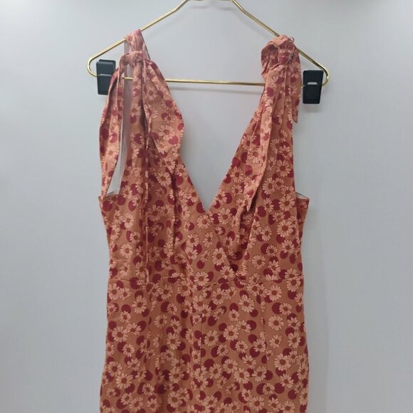 SANDRO Jumpsuit Women's (EU) 42 Sleeveless Linen Blend Floral Print V-Neck on tv - Picture 8 of 14